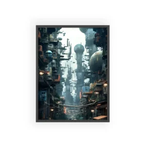 Domed Tower City Alley Framed Poster