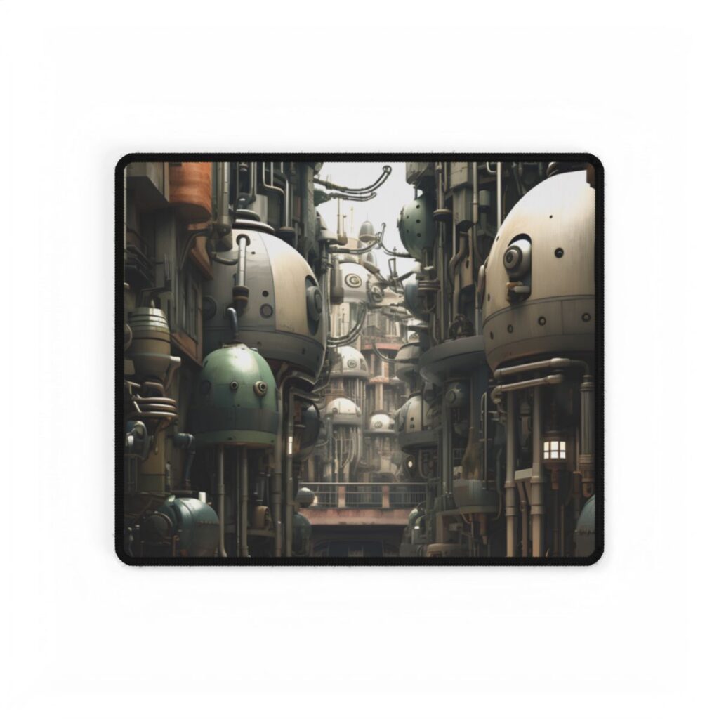 Post-Apocalyptic Steampunk City: Abandoned Metropolis - Desk Mat