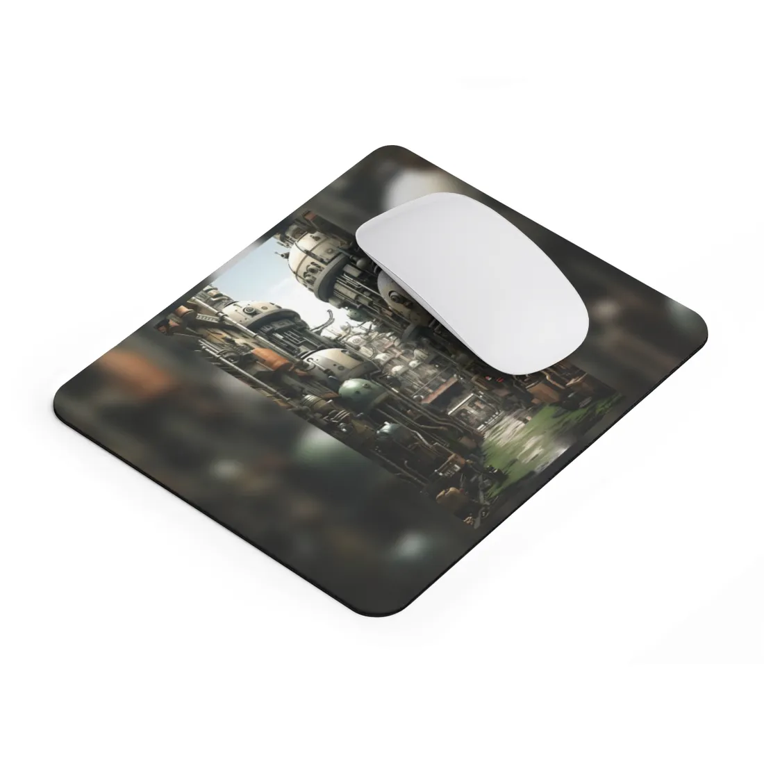 Post-Apocalyptic Steampunk City: Abandoned Metropolis - Mouse Pad