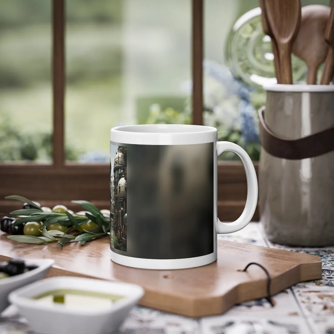 Post-Apocalyptic Steampunk City: Abandoned Metropolis - Mug