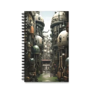 Domed Industrial Street Spiral Notebook