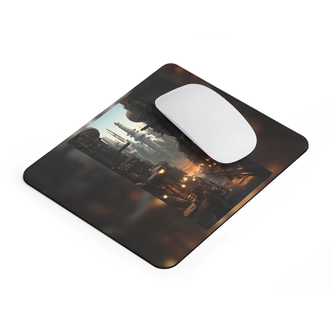 Post-Apocalyptic Steampunk City: Dystopian - Mouse Pad