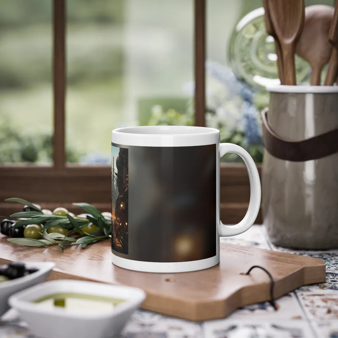 Post-Apocalyptic Steampunk City: Dystopian - Mug