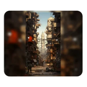 Dystopian City Alley with Wires Mouse Pad