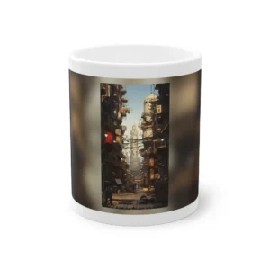 Dystopian City Alley with Wires Mug
