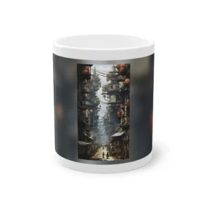Retro Futuristic City Street Mug