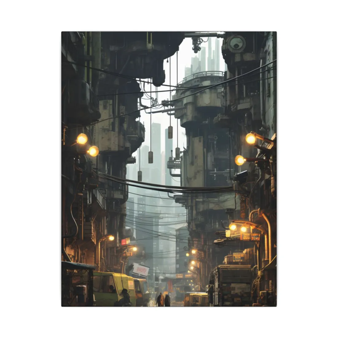 Post-Apocalyptic Steampunk Cityscape: Resilient Metropolis - Canvas