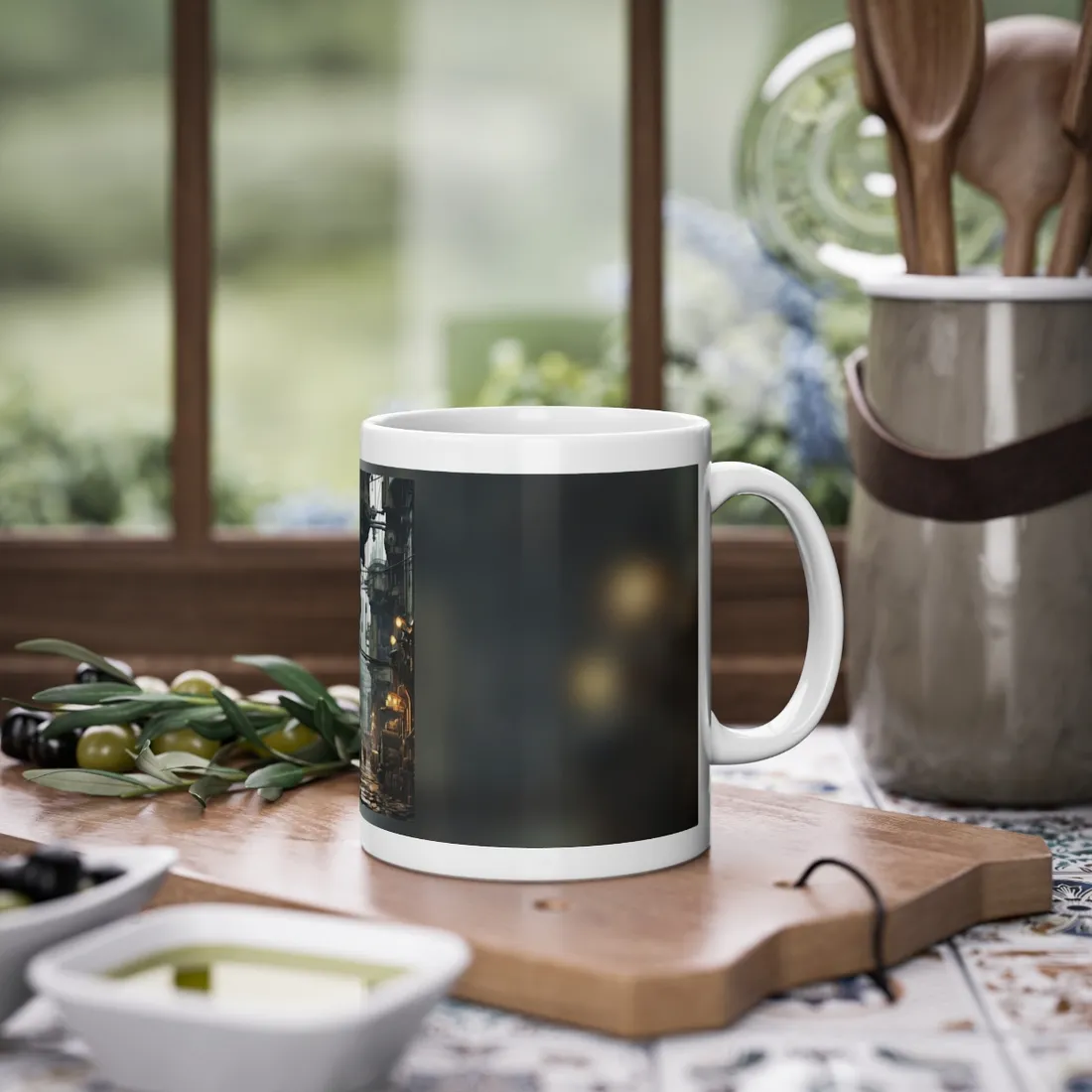 Post-Apocalyptic Steampunk Cityscape: Resilient Metropolis - Mug
