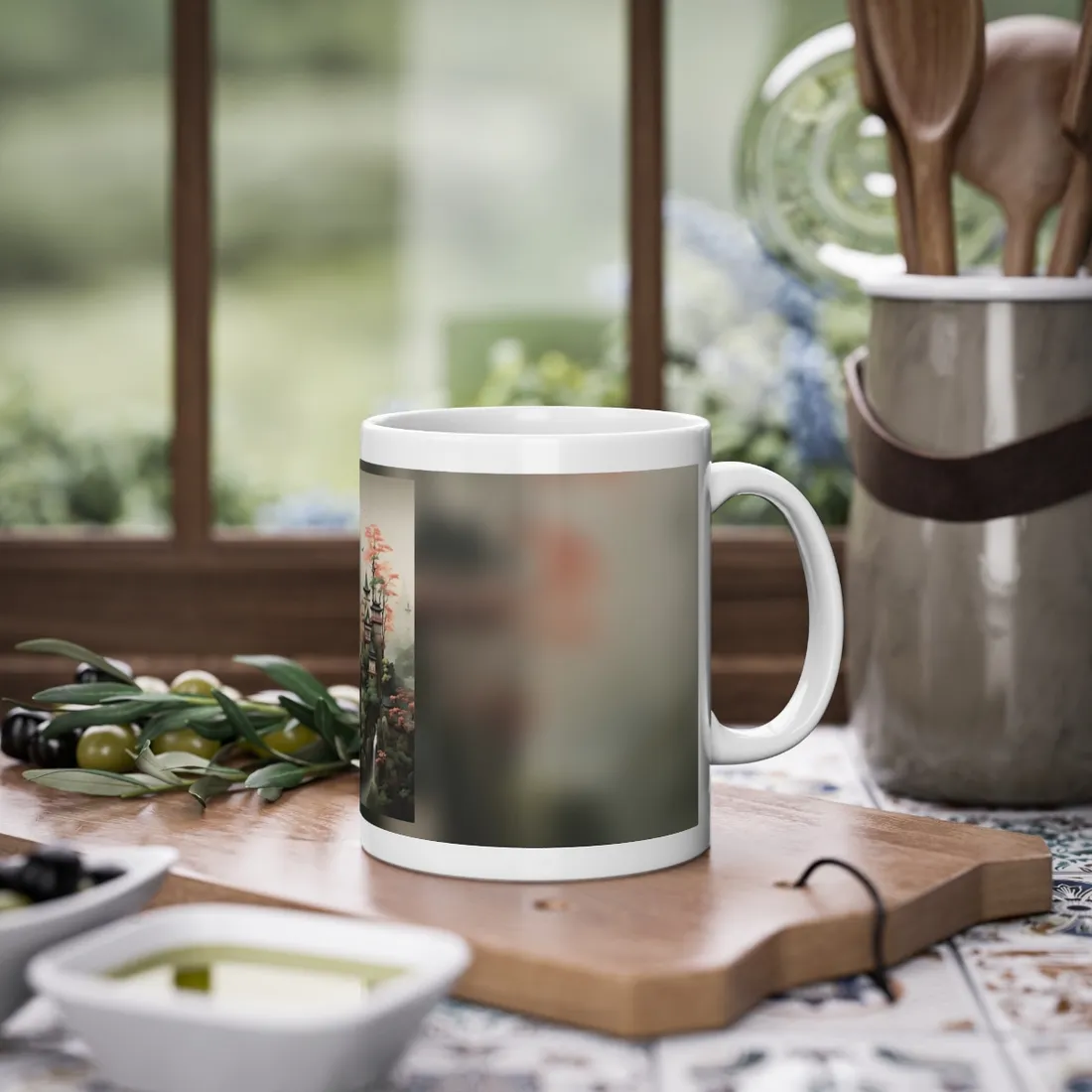 Post-Impressionist Landscape Masterpiece: Ash Magenta Dreams - Mug