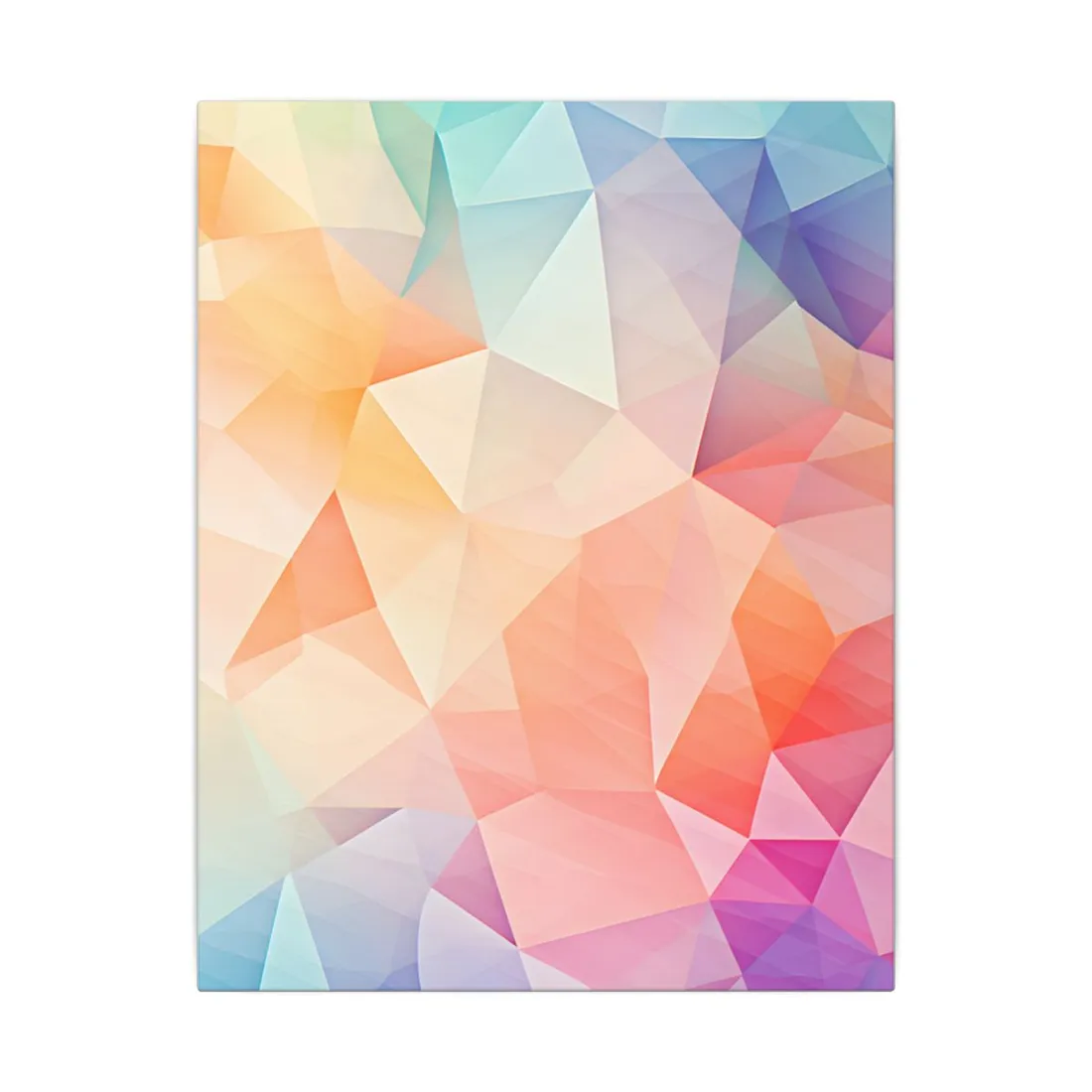 Prism Mosaic Home Decor: Pastel Color Wallpaper Art - Canvas