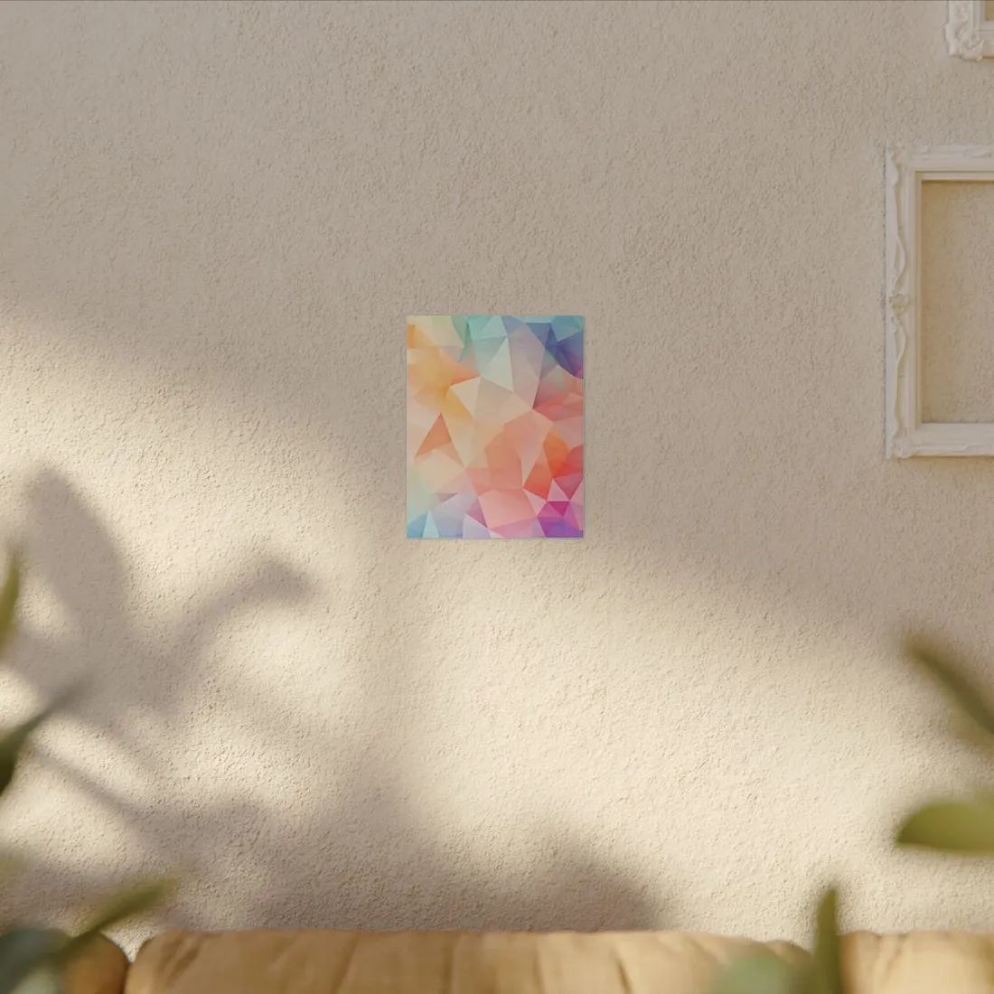Prism Mosaic Home Decor: Pastel Color Wallpaper Art - Canvas