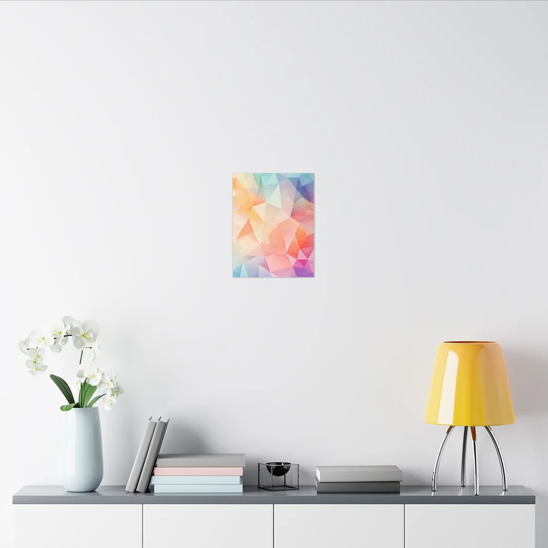 Prism Mosaic Home Decor: Pastel Color Wallpaper Art - Canvas