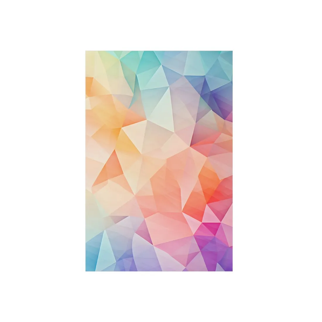 Prism Mosaic Home Decor: Pastel Color Wallpaper Art - Metal Poster