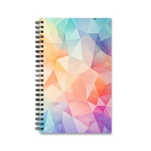Pastel Triangle Mosaic Spiral Notebook
