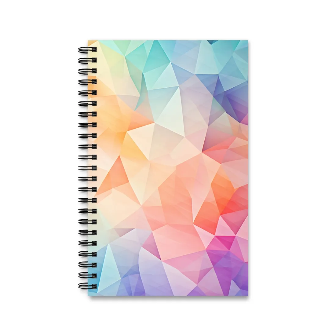 Prism Mosaic Home Decor: Pastel Color Wallpaper Art - Spiral Notebook