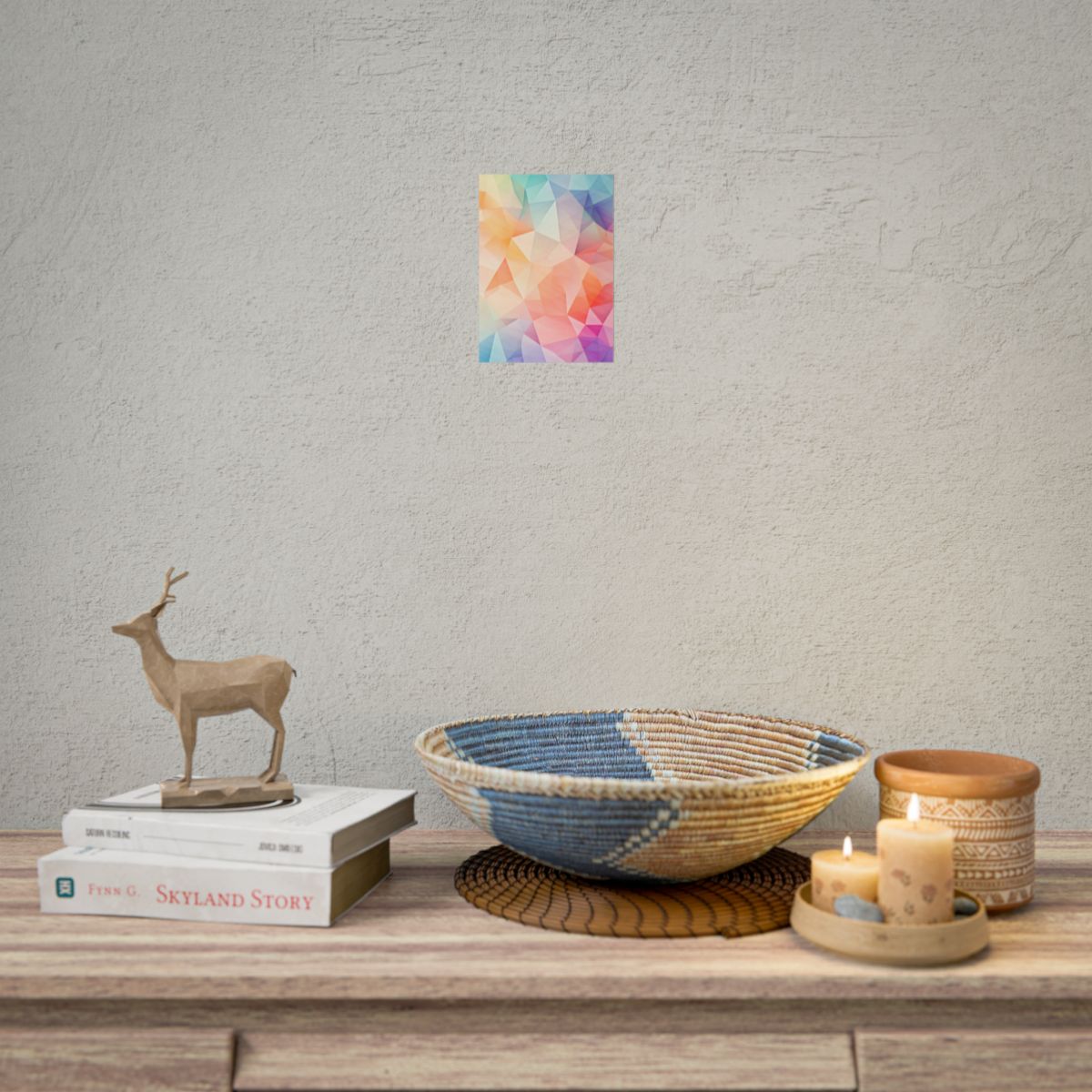 Prism Mosaic Home Decor: Pastel Color Wallpaper Art - Poster