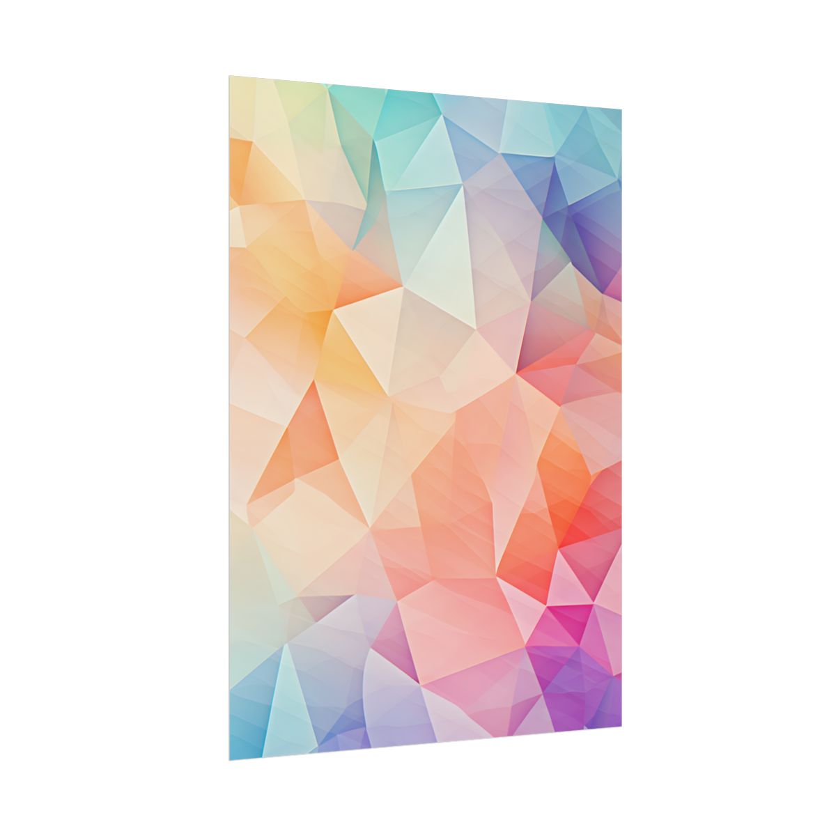 Prism Mosaic Home Decor: Pastel Color Wallpaper Art - Poster