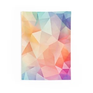 Pastel Triangle Mosaic Wall Tapestry