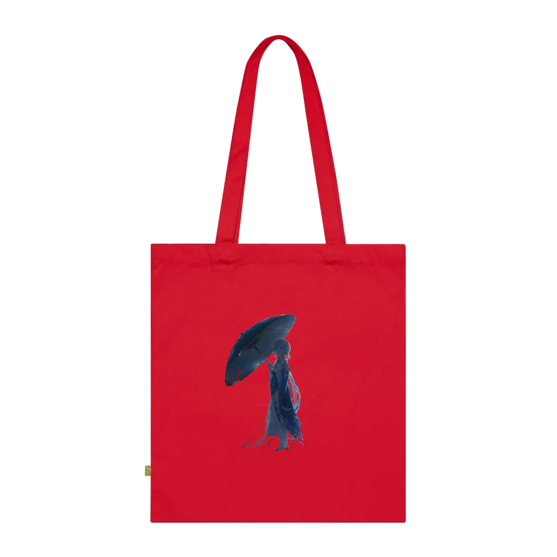 Rainy Reflections: Anime Girl's Melancholic Moment - Tote Bag (Classic Red)