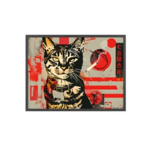 Tabby Cat Graphic Framed Poster