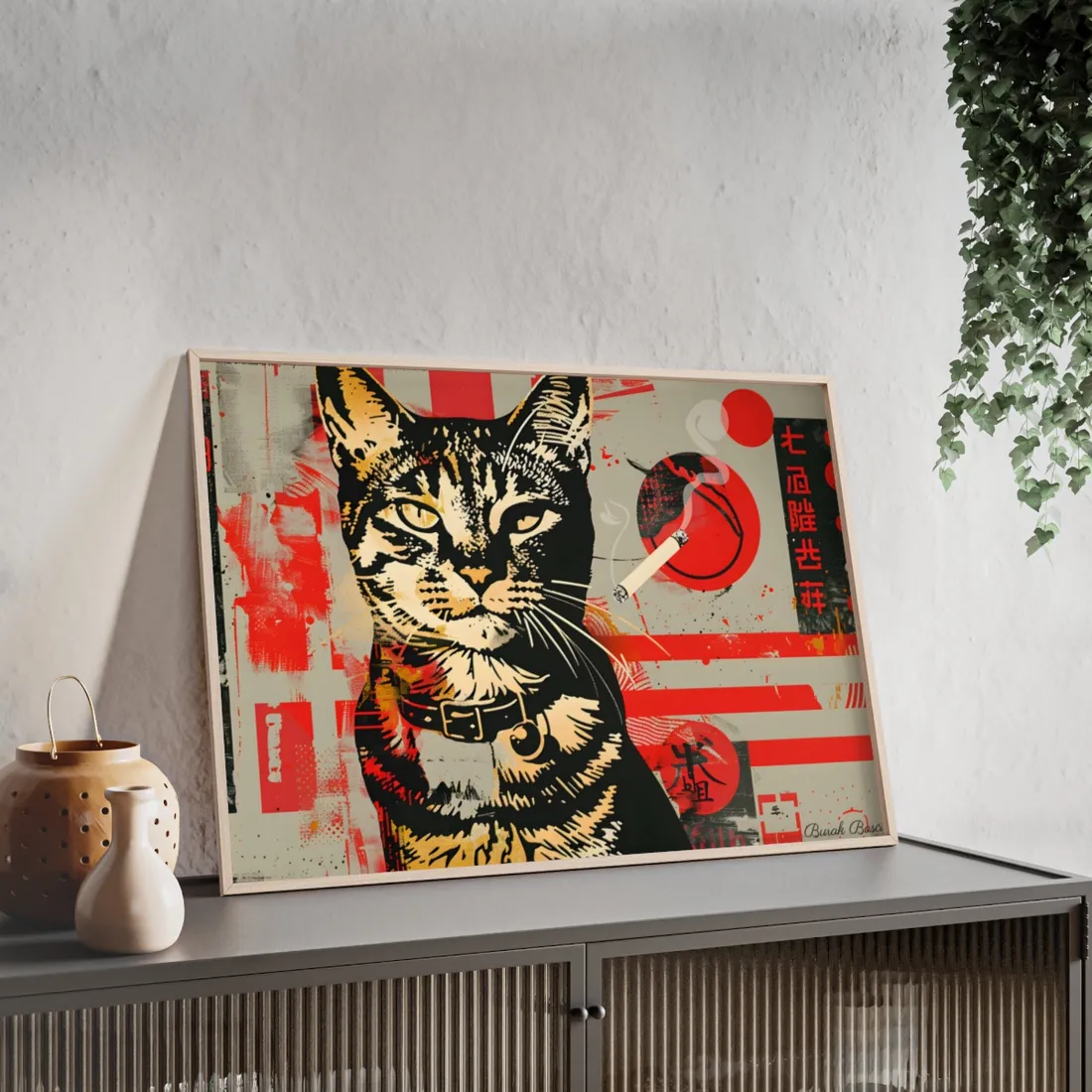 Realistic Cat - Framed Poster