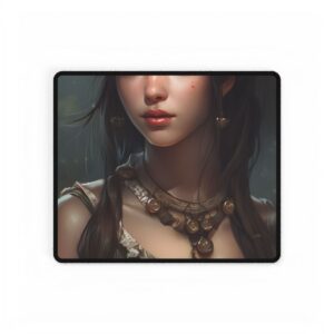 Flower Crowned Portrait Desk Mat