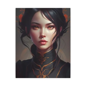Ember-Eyed Gaze Canvas Print