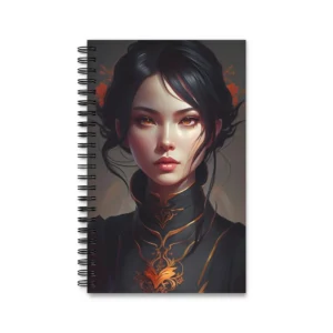 Ember-Eyed Gaze Spiral Notebook
