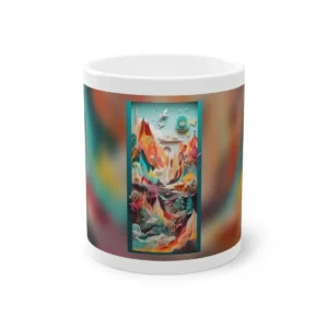Layered Paper Mountain Valley Mug