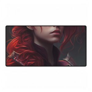 Red Haired Warrior Desk Mat