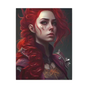 Red Haired Warrior Canvas Print