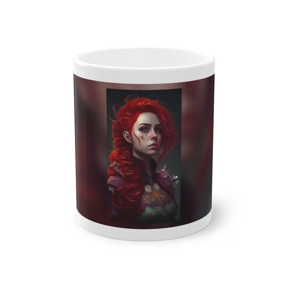Realistic Red Hair Portrait: Soft Light - Mug