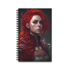 Red Haired Warrior Spiral Notebook