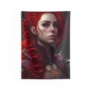 Red Haired Warrior Wall Tapestry