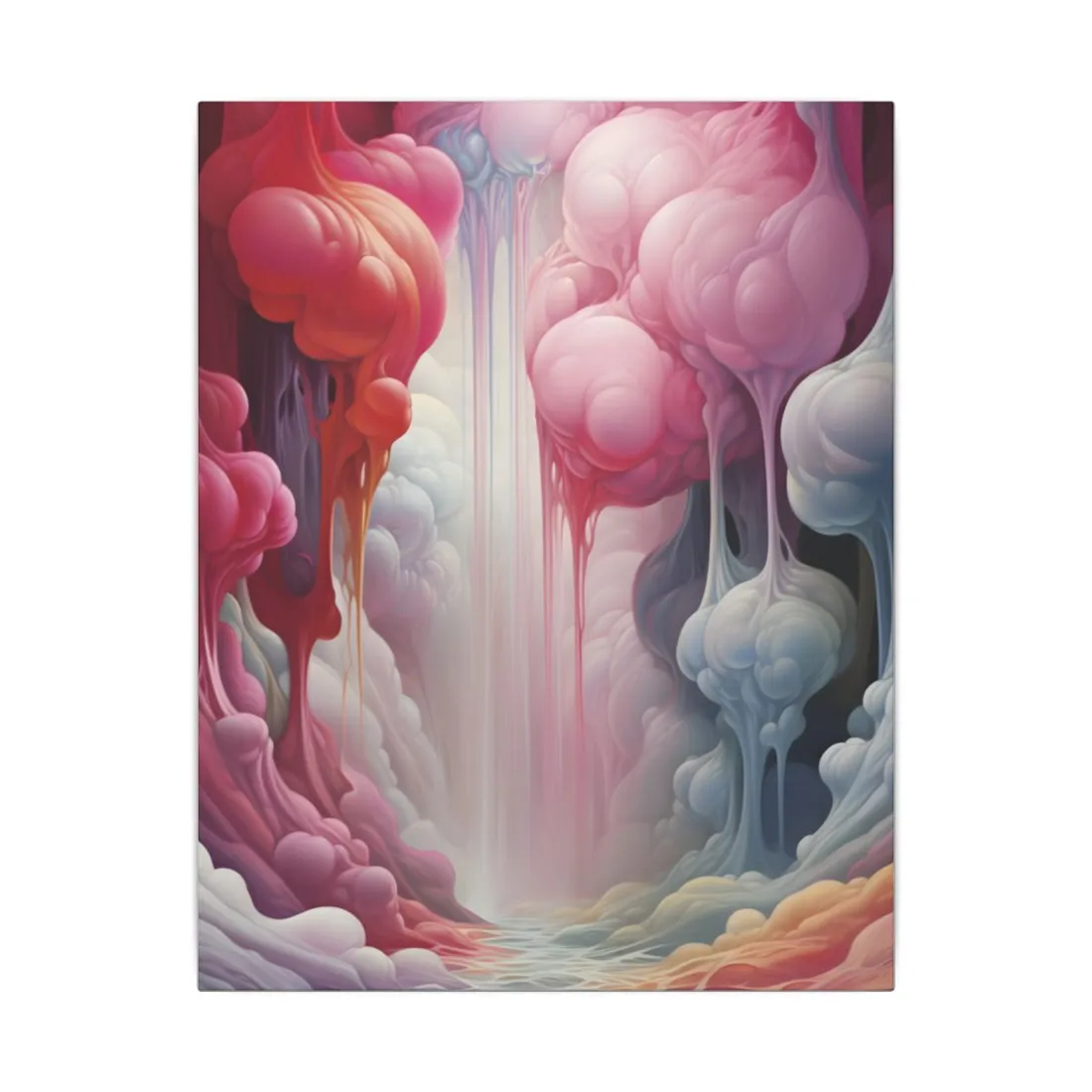 Reality Tears: Geometric Portals in Fabric Art - Canvas
