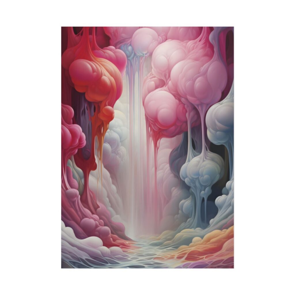 Reality Tears: Geometric Portals in Fabric Art - Poster