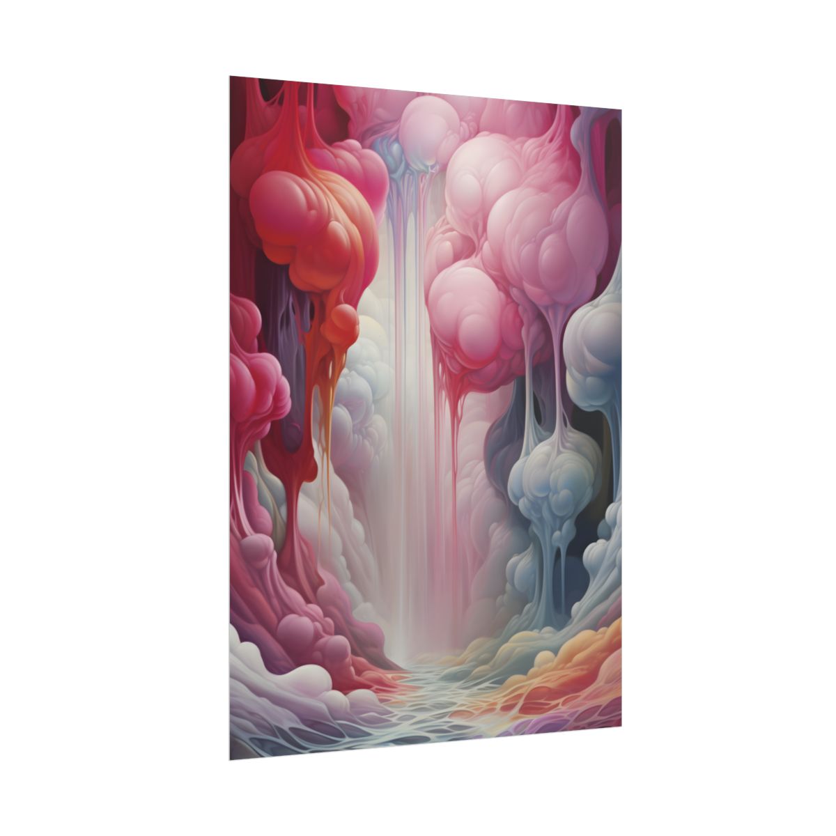 Reality Tears: Geometric Portals in Fabric Art - Poster