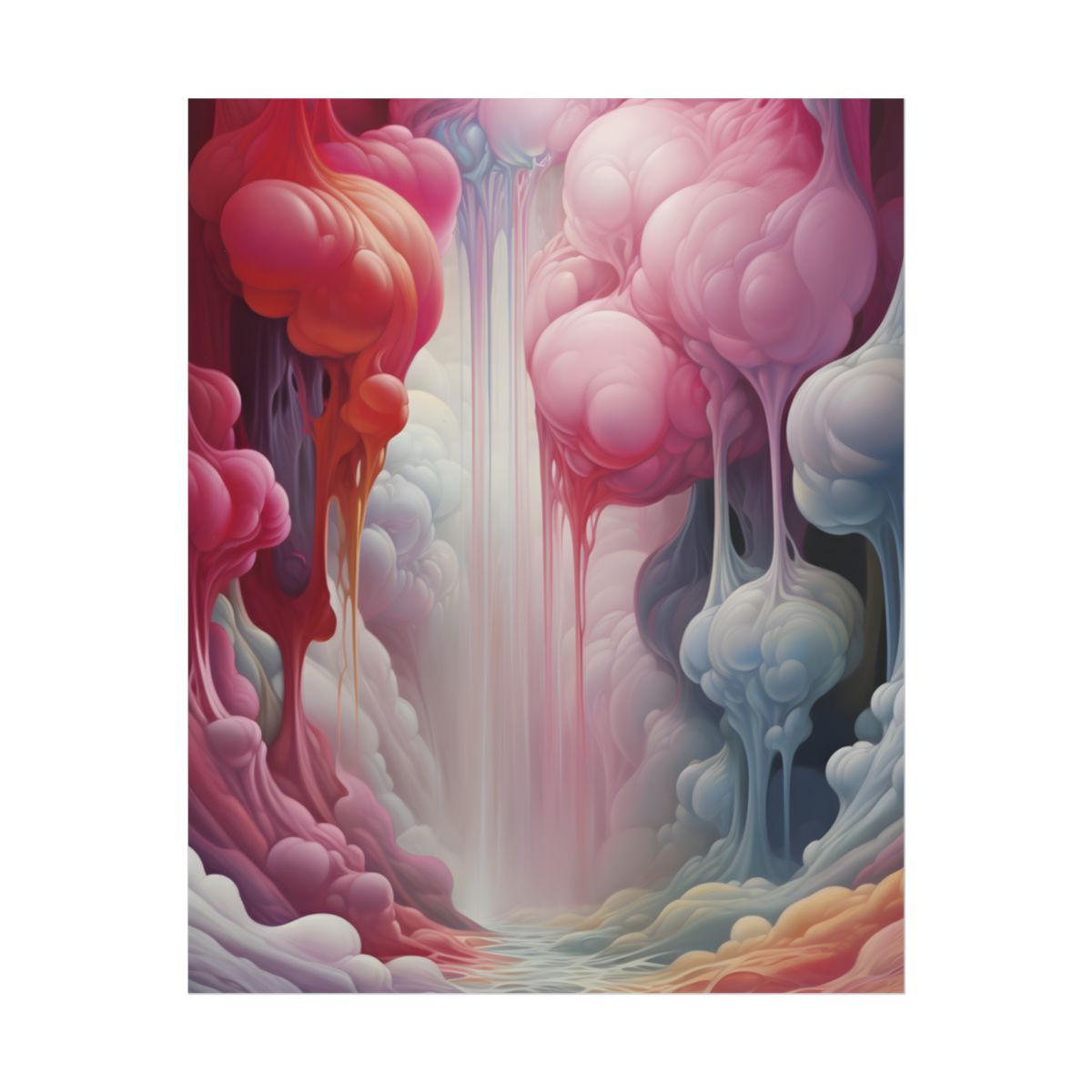 Reality Tears: Geometric Portals in Fabric Art - Poster