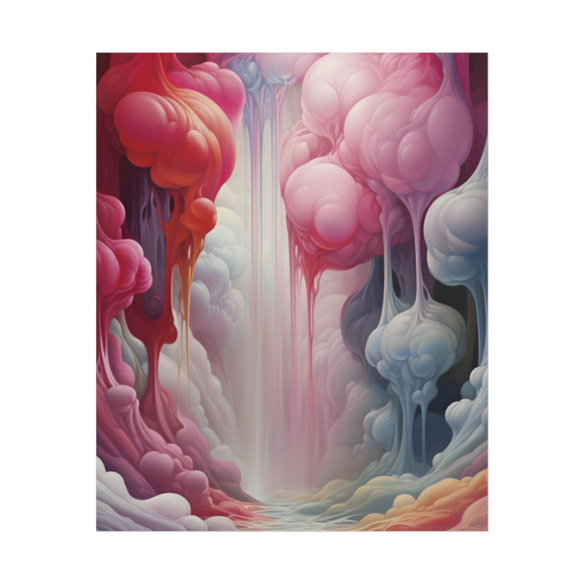 Reality Tears: Geometric Portals in Fabric Art - Poster