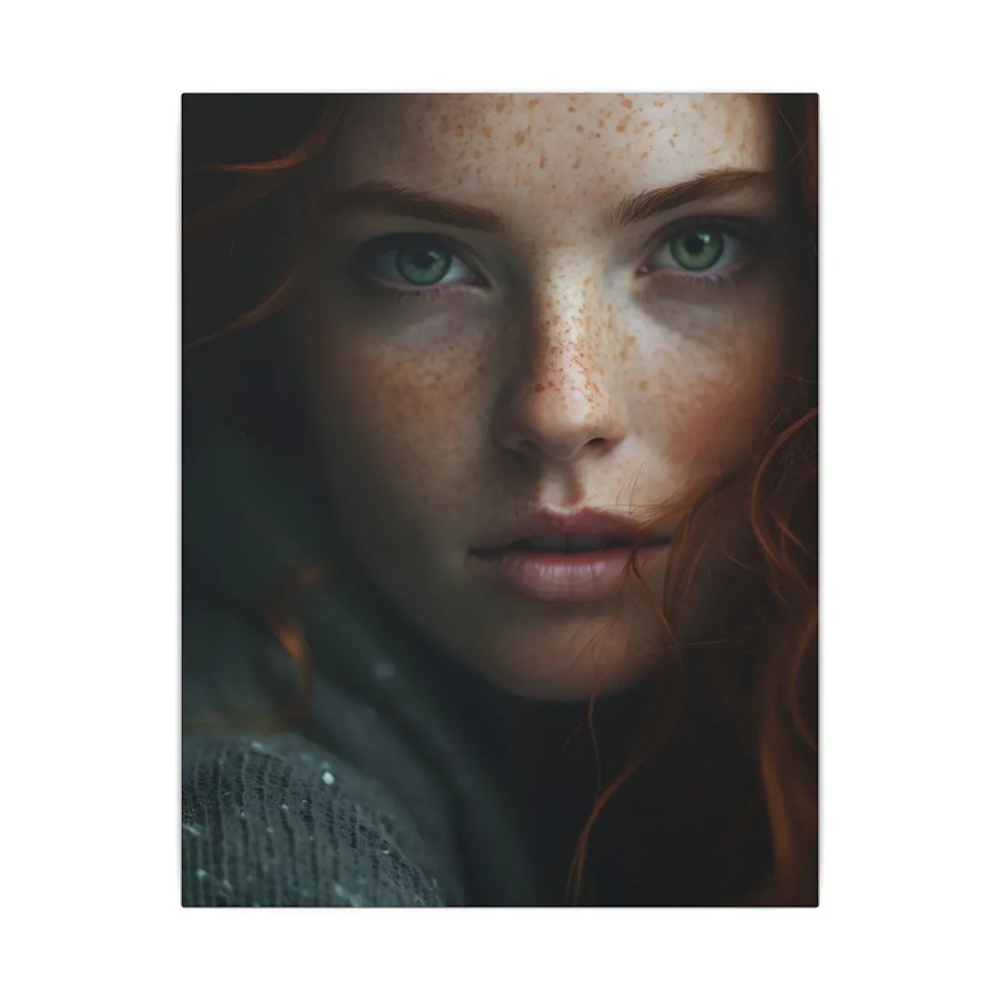 Red Beauty in Nature: Natural Portrait - Canvas