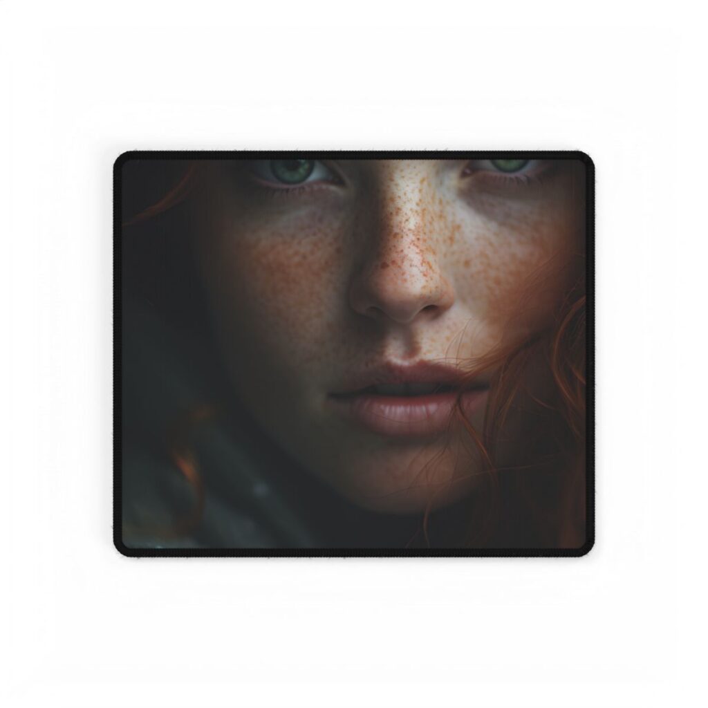 Red Beauty in Nature: Natural Portrait - Desk Mat