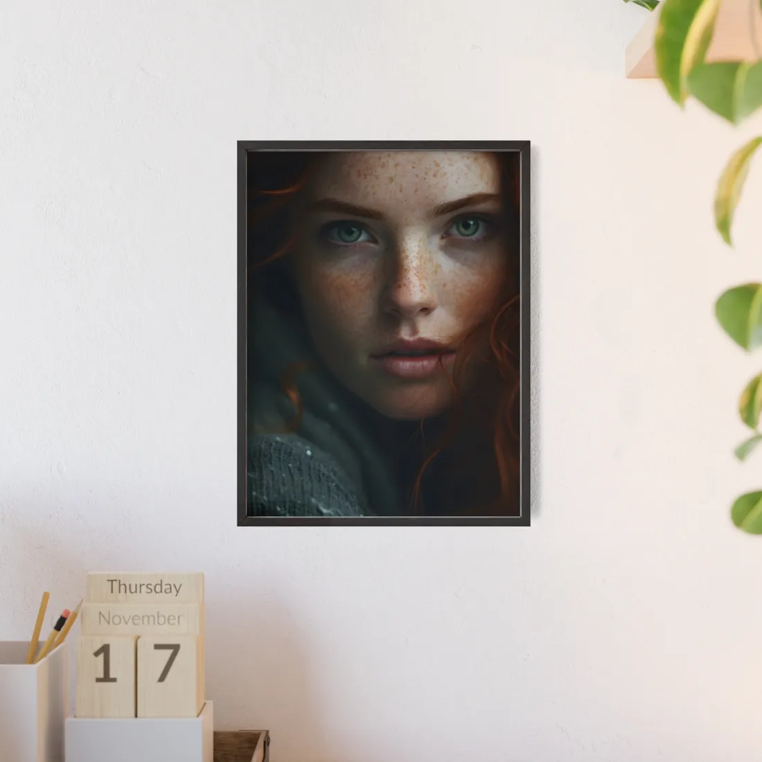 Red Beauty in Nature: Natural Portrait - Framed Poster