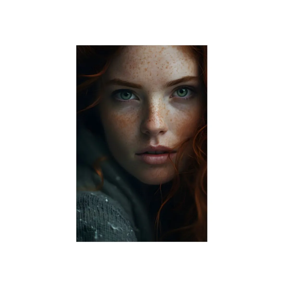 Red Beauty in Nature: Natural Portrait - Metal Poster