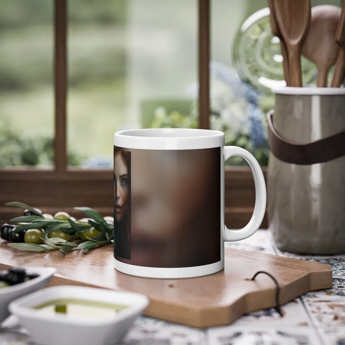 Red Beauty in Nature: Natural Portrait - Mug