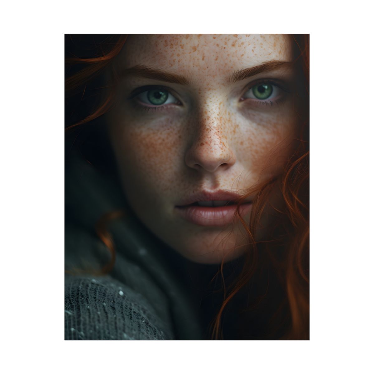 Red Beauty in Nature: Natural Portrait - Poster