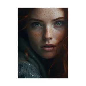 Green Eyed Redhead Woman Poster