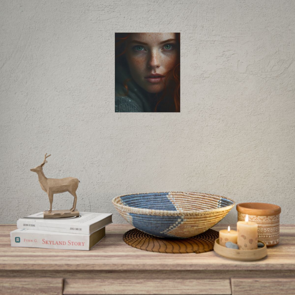 Red Beauty in Nature: Natural Portrait - Poster
