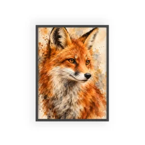 Red Fox Portrait Framed Poster