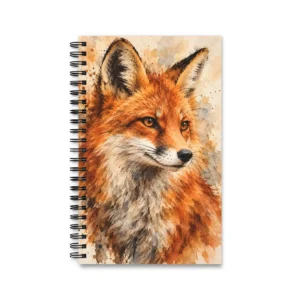 Red Fox Portrait Spiral Notebook