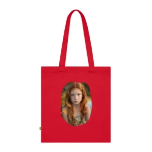 Red-Haired Girl in Meadow Tote Bag